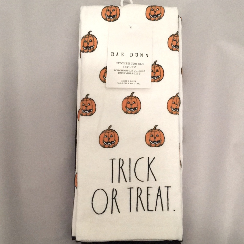 Rae Dunn Pumpkin Kitchen Towels NWT